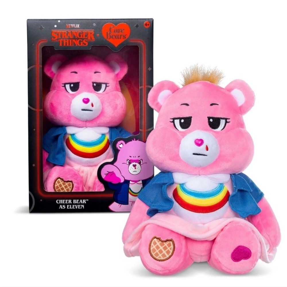 Netflix Stranger Things Pink Cheer Bear Eleven Plush New in Box